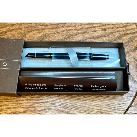 Vintage NEW  Cross Aventura Rollerball Pen - Onyx Black Chrome Trim - AT0155-1 - Picture 1 of 10